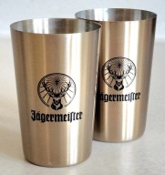 JAGERMEISTER UNIKATOWY KIELISZEK METALOWE KIELISZKI - 2 SZTUKI