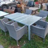 ładne rattanowe zestawy ogrodowe