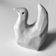 Rzeźba Porcelana Ptak sygnowany, Ceramika, prezent