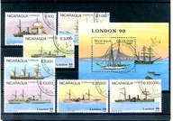 A52666)Marynistyka: Nicaragua 2977 - 2983 kasowany + Bl 189 kasowany