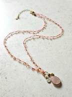 Naszyjnik N°58 | Opal etiopski, kamień księżycowy, Ag925