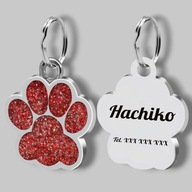 Identyfikator adresówka dla psa kota metal wielokolorowa łapka