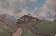 Pocztówka przedwojenna niemiecka górska chata