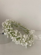 Wianek komunijny ze sztucznej gipsówki Rękodzieło