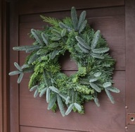 wianek, dekoracja na drzwi, wianek świąteczny, rękodzieło, naturalne 45 cm