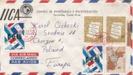 KOSTARYKA COSTA RICA -koperta firmowa lotnicza-obieg 1966 rok znaczki