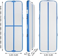Mata gimnastyczna treningowa do ćwiczeń jogi FBSPORT Airtrack 3mx10cm