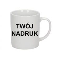 KUBEK Z WŁASNYM LOGO NADRUKIEM KUBEK REKLAMOWY 330ml BIAŁY