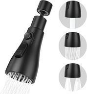 PRZEDŁUŻACZ KRANU KUCHENNEGO AERATOR ADAPTER PERLATOR 3 FUNKCJE 360 SREBRNY