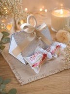 podziękowanie dla gości rafaello pudełeczka thank you brokatowe