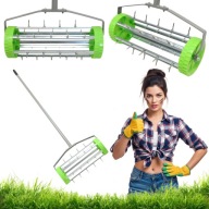 AREATOR WERTYKULATOR RĘCZNY NA KÓŁKACH DO TRAWY TRAWNIKA Z TRZONKIEM