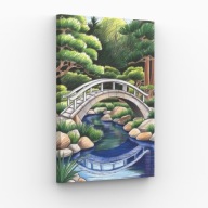 Obraz na płótnie 40x70 Japoński most ogród Zen Natura| Pomysł na prezent