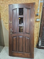 DRZWI Zewnętrzne Drewniane Sosnowe Wejściowe 100x203cm