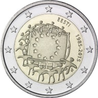 Estonia 2015, 2 euro okolicznościowe - Flaga Europy - mennicza