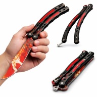 NÓŻ MOTYLKOWY TRENINGOWY TĘPY CS : GO MOTYLEK DRAGON BAILSONG CS 2 STALOWY