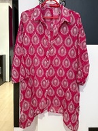 4 Bluzka MIllie Mae uniwersalna L batyst róż zapięcie przód tył asymetria