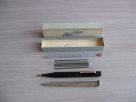 Stary przedwojenny mechaniczny ołówek AEG Art Deco srebro 900 + gratis