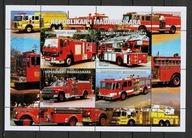 Madagaskar . Arkusz ( Motoryzacja - wozy strażackie) 1999 r. / czysty