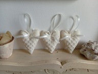 KORONKOWE SERCA SERDUSZKA ZAWIESZKI BAWEŁNA KOMPLET 3 SZTUKI