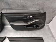 BMW M3 G80 G20 G21 BOCZEK TAPICERKA DRZWI LEWY TYŁ PRZÓD SKÓRA CZARNA