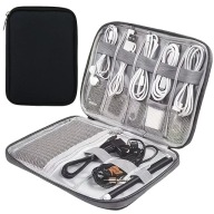 Organizer na KABLE Zasuwany CZARNY Suwak PODRÓŻNY TURYSTYCZNY Duży POJEMNY