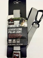 ŚWIECĄCA SMYCZ DLA PSA DOGS CREEK POLAR LIGHT SZARY - ROZMIAR L 1,2m