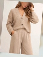 Sweter rozpinany w odcieniach beżu roz. L/XL