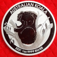 KOALA MONETA SREBRO Ag 999 2021 1 OZ UNCJA / SREBRNA MONETA