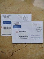 POLSKA - 10 ćałości pocztowych - nalepki pobrania.