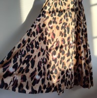 Spódnica w panterkę New Look 36 zwiewna plisowana maxi