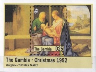 Gambia 1992 ** cena 4,90 zł kat.6€ - malarstwo, Boże Narodzenie