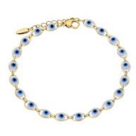 81703 BRANSOLETKA 18K POZŁACANA 18+3 CM 5 MM oko proroka