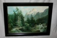 OBRAZ NA ŚCIANĘ "BURZA W GÓRACH" J. TMOMA PIĘKNY KRAJOBRAZ DEKORACJA NATURA