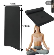 Mata do ćwiczeń 173 cm x 61 cm czarny