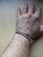 BRANSOLETKA Srebrna SREBRO 43,7gr pr 925 12mm/22cm Bransoleta