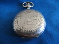 Glashitte-[@d0] Kolekcjonerski Judaica Srebrny Zegarek 52mm