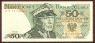 50 zł. 1975 r. ser. BM UNC b. rzadka seria - PIĘKNY !!