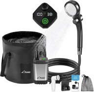 Prysznic Kempingowy WADEO: Zestaw, 6000mAh, Temp, 20L Wiadro!