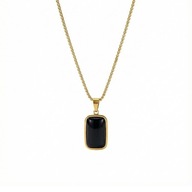 NASZYJNIK ZŁOTY NSN14 STAL CHIRURGICZNA 316L Minimalistyczny Design Blaszka