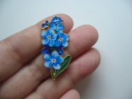 PIN PRZYPINKA BROSZKA KWIAT KWIATY NIEZAPOMINAJKI