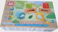 Klocki drewniane sensoryczne EleFun Sensory Wood Układanka 6el.