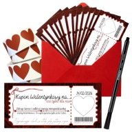 Zdrapki dla Par Prezent na WALENTYNKI Kupony Miłości dla Niej i dla Niego