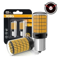 ŻARÓWKI LED PY21W BAU15S 12V CANBUS POMARAŃCZOWE MOCNE 150SMD KIERUNKOWSKAZ