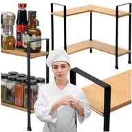 PÓŁKA KUCHENNA NA PRZYPRAWY GARNKI TALERZE ORGANIZER PÓŁKI STOJAK BLAT