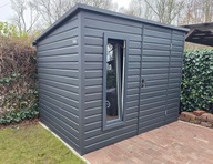 Domek narzędziowy, ogrodowy, schowek 3x2 GRAFIT, OKNO 50x150 PCV, PROFIL