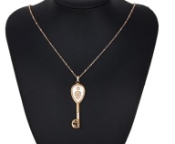 NASZYJNIK DUZY KLUCZYK STAL SZLACHETNA 316L 14KGP CERAMIKA,CYRKONIA