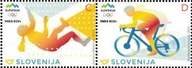 Słowenia 2024 Znaczki ** sport Olimpiada igrzyska olimpijskie kolarstwo