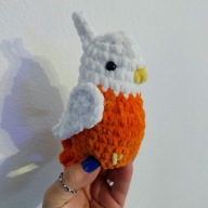 Ptaszek papuga pluszowa handmade szydełko