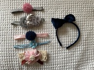 Komplet zestaw opaski 6 sztuk pompony modne