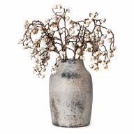 RUSTYKALNY WAZON CERAMICZNY 18 CM DEKORACYJNY BOHO VINTAGE DO SALONU
